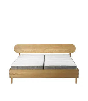 FDB Møbler G30N Oak Bed by Diana Mot & Isabella Bergstrøm