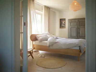 FDB Møbler G30N Oak Bed by Diana Mot & Isabella Bergstrøm