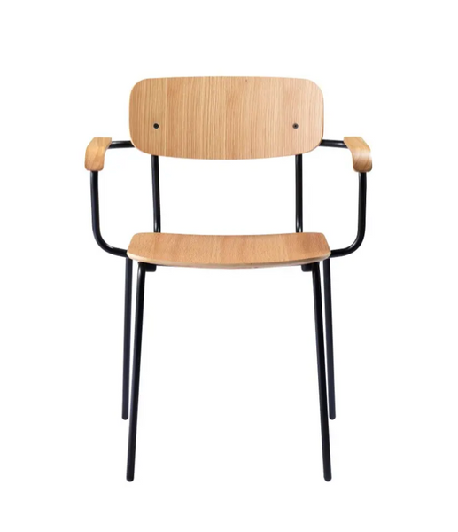 FDB Møbler J183 Holmen Stackable chair with armrest by Jakob Thau